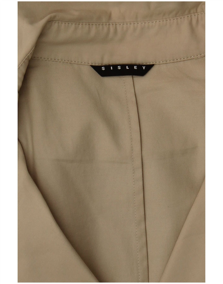 Sisley Womens Trench Coat UK 14 Medium Beige