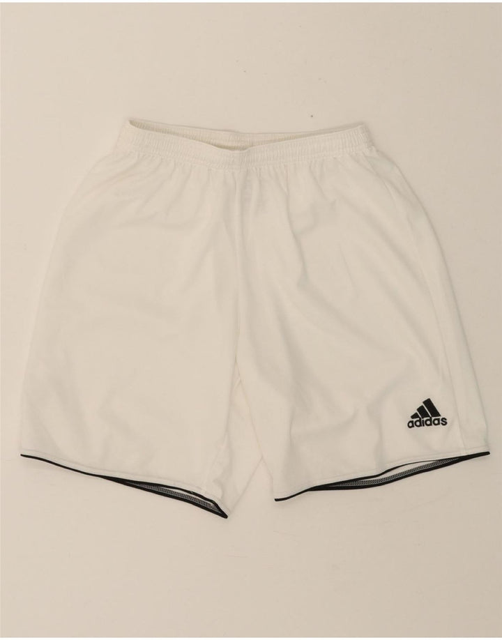 ADIDAS Mens Climalite Sport Shorts Medium  White Polyester Vintage Adidas and Second-Hand Adidas from Messina Hembry 