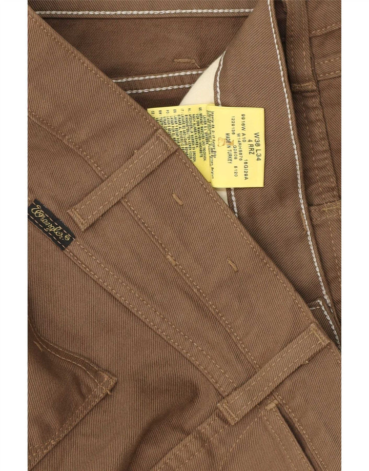 Wrangler Herre Bootcut Casual Bukser W38 L31 Brun Bomuld
