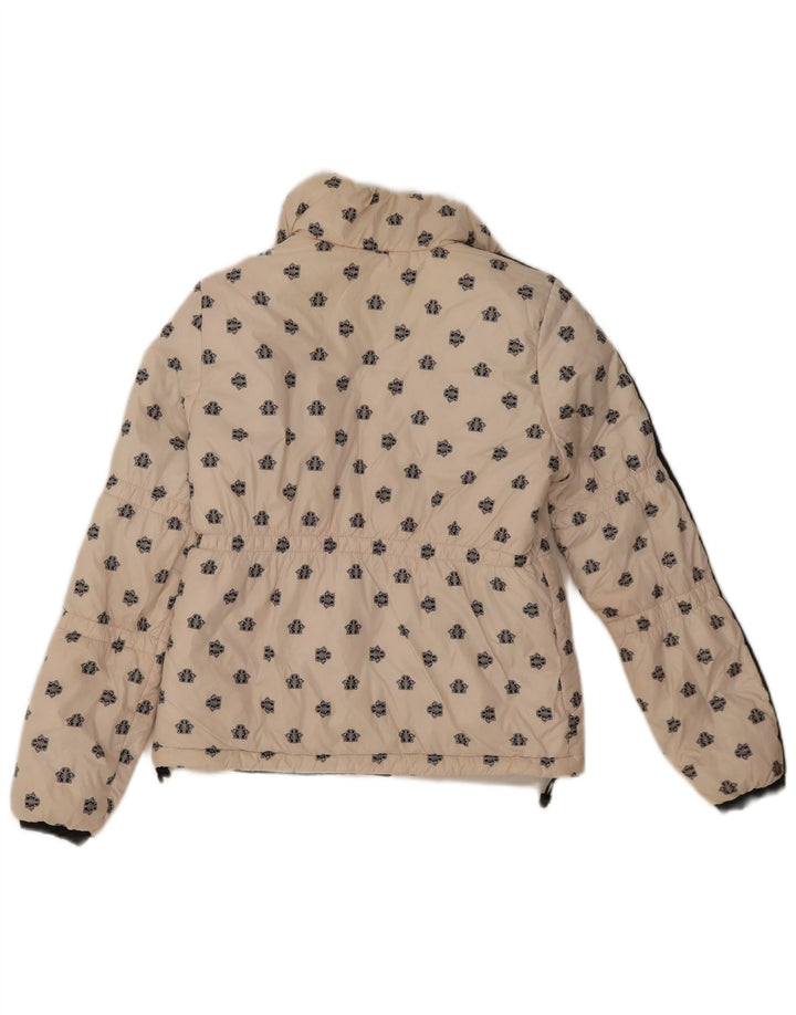 Adidas piger Vendbar grafisk polstret jakke 14-15 år Hvid nylon
