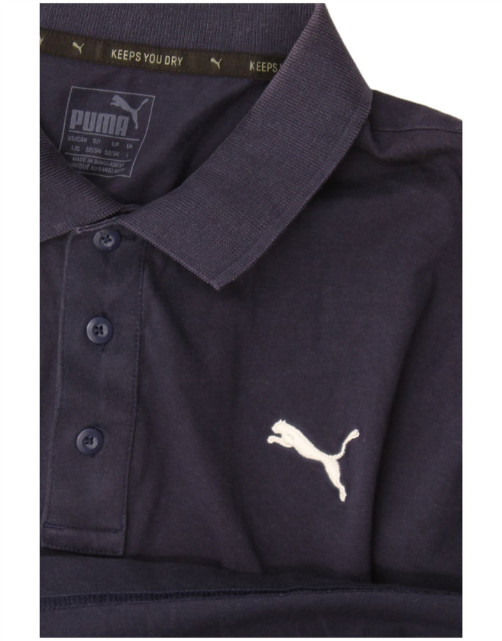 Puma Herre Polo Shirt Large Navy Blue