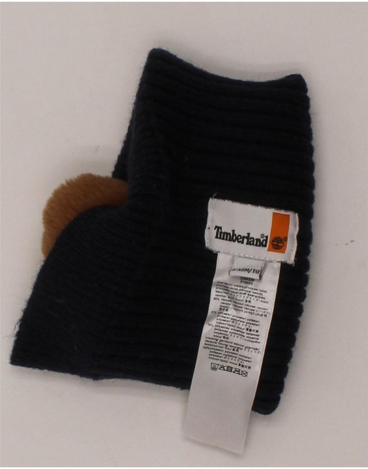 TIMBERLAND Baby Boys Graphic Bobble Hat One Size 3-18M Navy Blue Winter