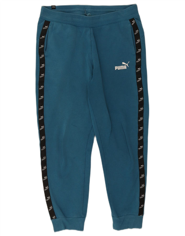 Puma Herre grafisk træningsdragt Bukser Joggers Medium Blue Colourblock Bomuld