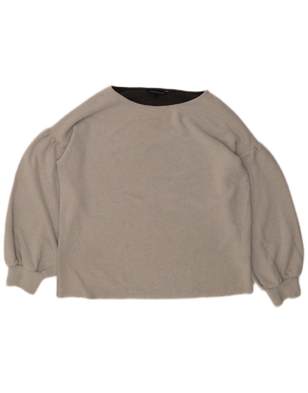 French Connection Dame Boat Neck Jumper Sweater UK 16 Large Grey