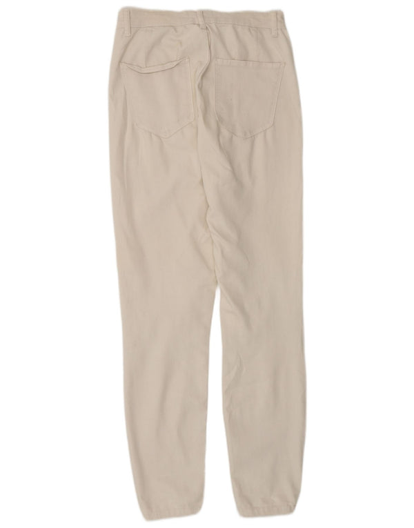 Zara Dame Slim Jeans EU 38 Small W28 L29 Off White Bomuld