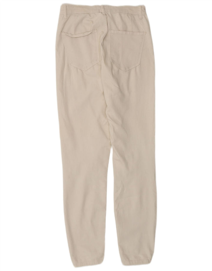 Zara Dame Slim Jeans EU 38 Small W28 L29 Off White Bomuld