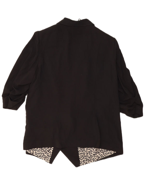 MARKS & SPENCER Dame 3/4 ærmet åben blazerjakke UK 20 2XL Sort
