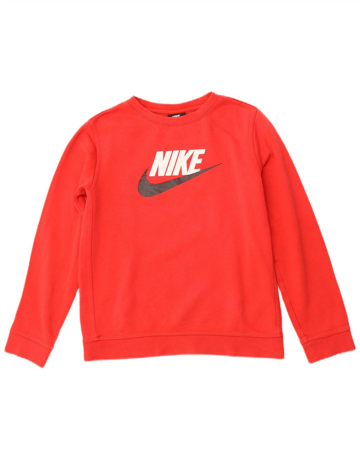 NIKE Grafisk Sweatshirt-trøje til drenge 13-14 år XL Rød Bomuld