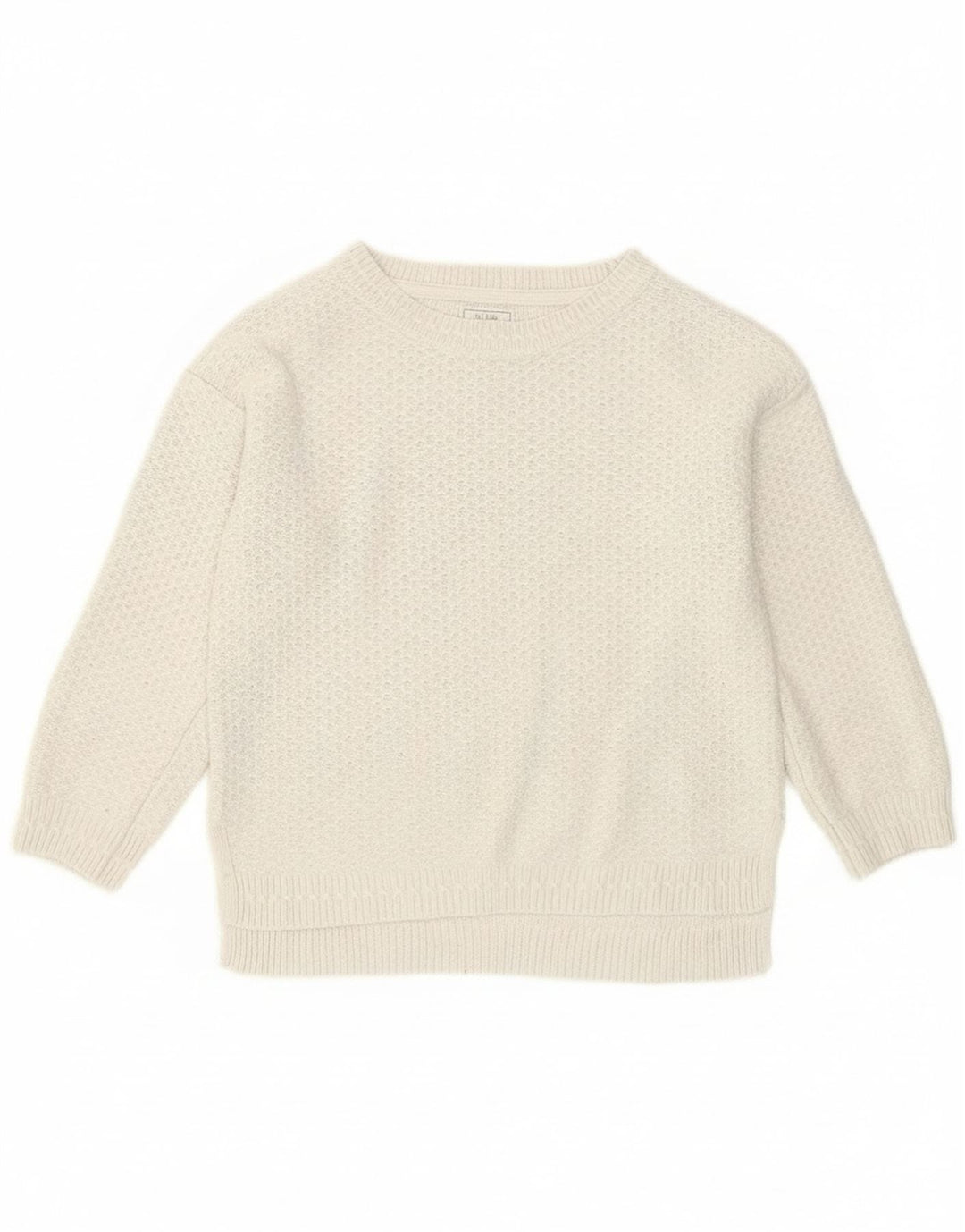 Fat Face Dame Boat Neck Jumper Sweater UK 8 Small White Viscose
