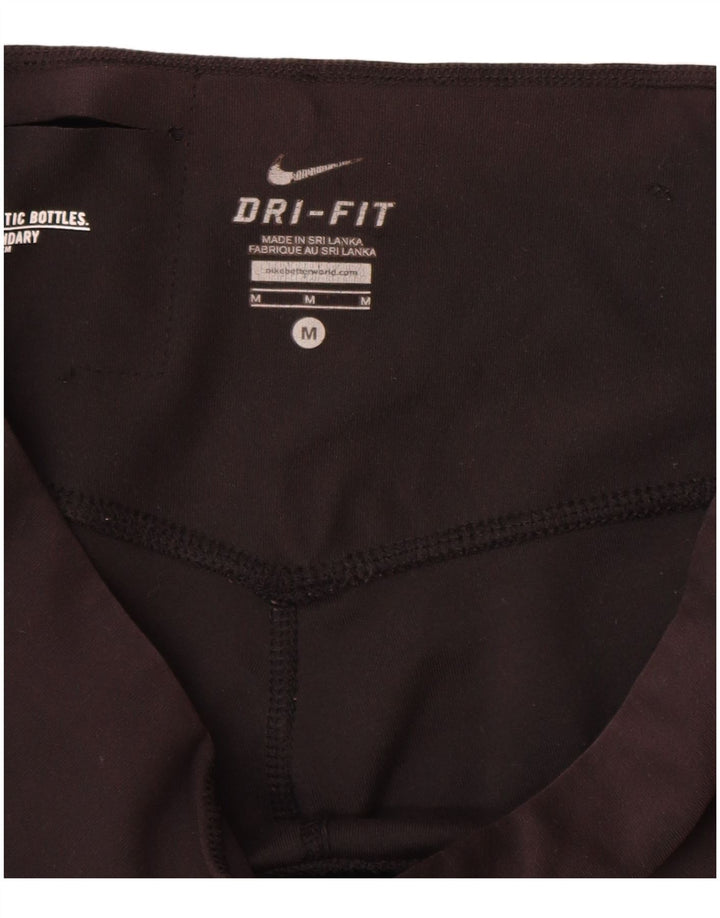 Nike Dame Dri Fit Capri Leggings UK 12 Medium Sort Polyester
