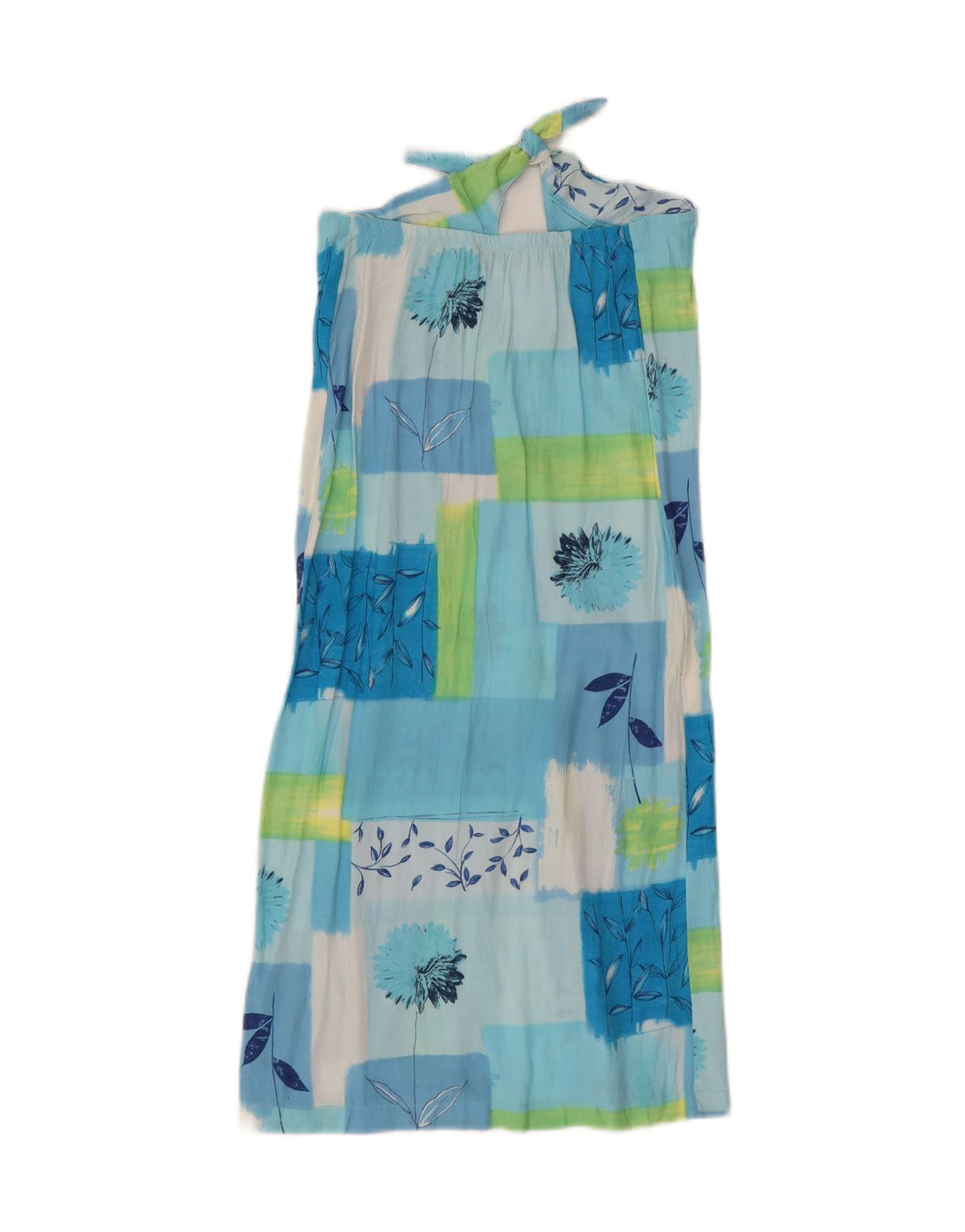 VINTAGE Womens Strapless Dress IT 42 Medium Blue Floral Vintage Vintage and Second-Hand Vintage from Messina Hembry 