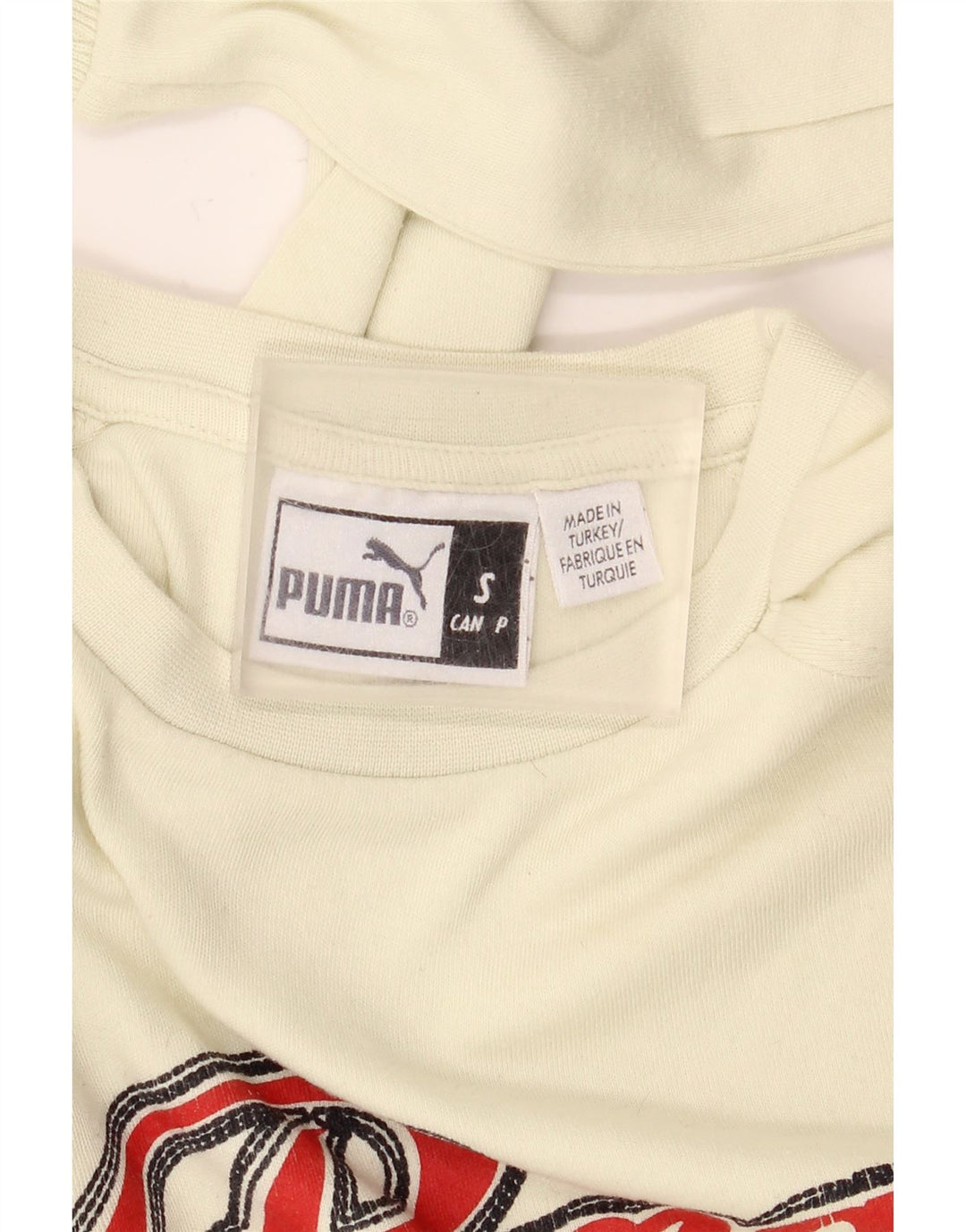 Puma Herre grafisk top langærmet lille hvid bomuld
