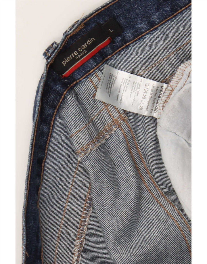 Pierre Cardin Herre Denim Shorts Large W36 Blå Bomuld