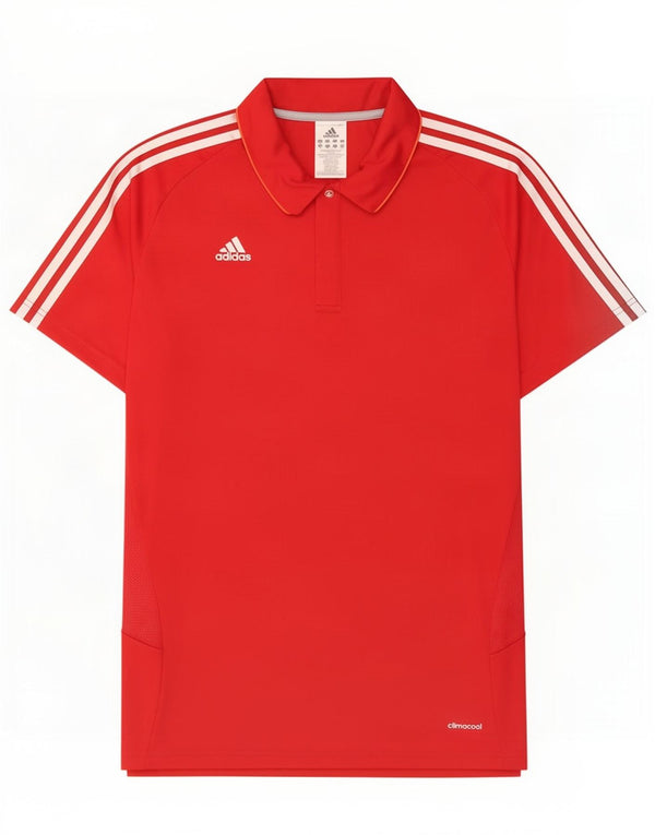 Adidas Herre Climacool Polo Shirt UK 48/50 XL Rød Polyester