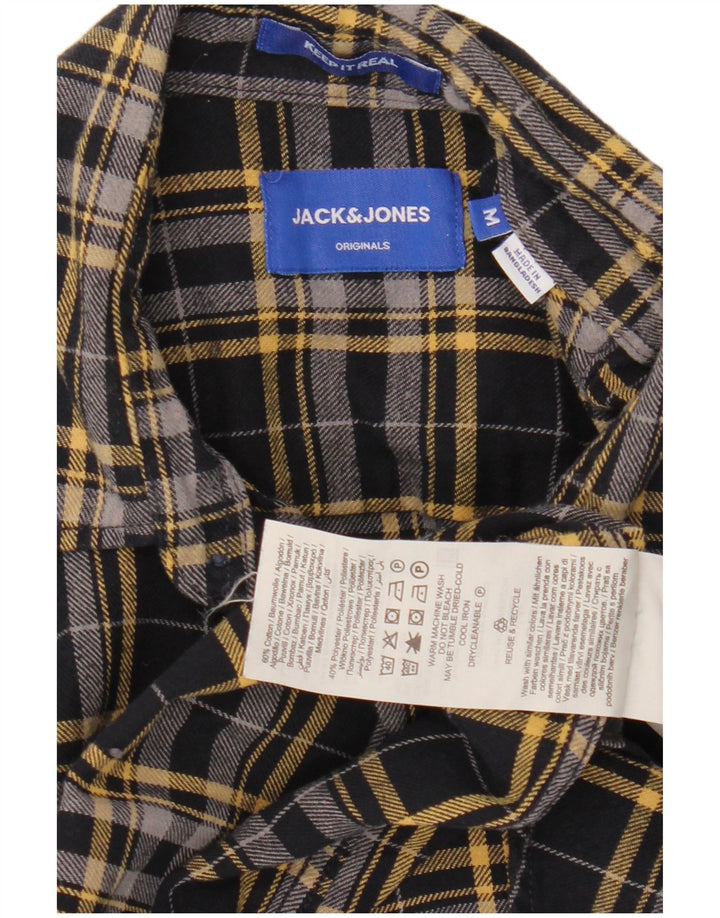 Jack & Jones herre flannelskjorte medium sort ternet bomuld