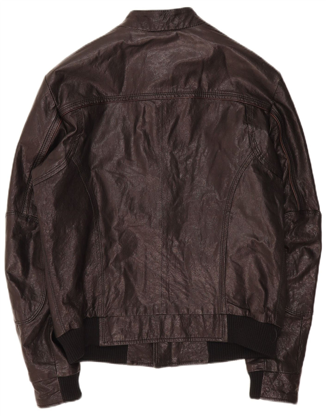 Trussardi Herre Læderjakke IT 52 XL Sort Læder