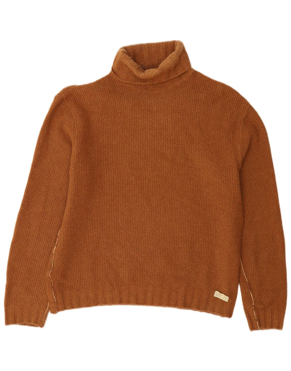 ALVIERO MARTINI Dame Rullehalstrøje IT 52 2XL Brun Uld
