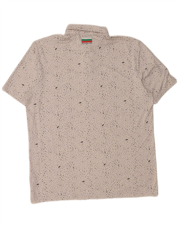 Adidas Polo Shirt til mænd Stor hvid plettet polyester