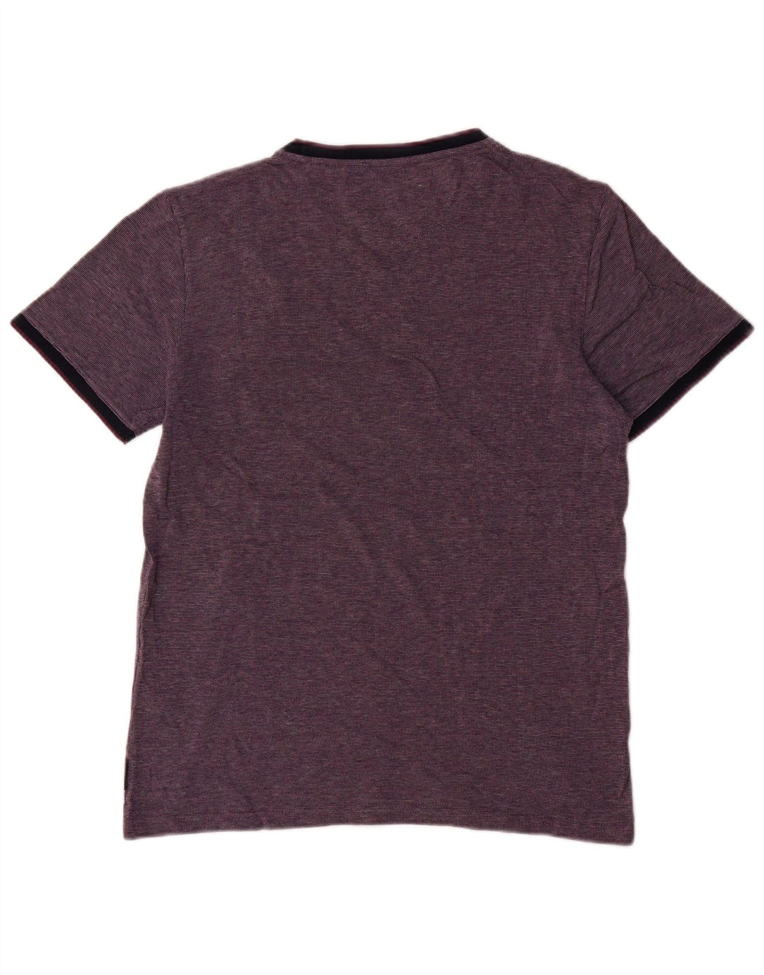 Ted Baker Herre T-Shirt Top Størrelse 3 Medium Lilla Bomuld