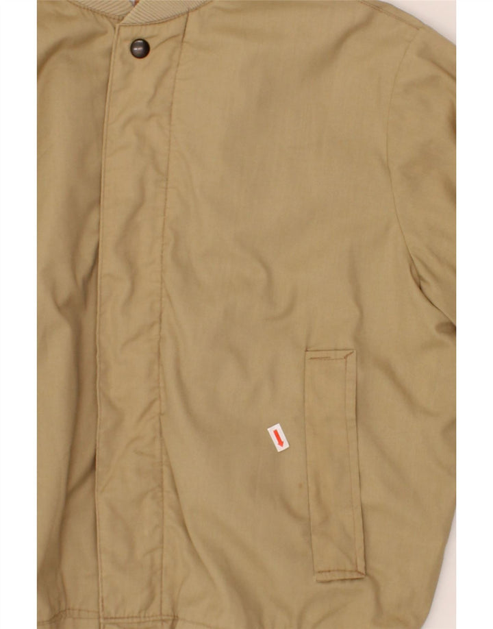 VINTAGE Mens Bomber Jacket UK 42 XL Beige Vintage Vintage and Second-Hand Vintage from Messina Hembry 