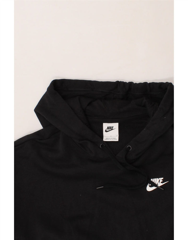 NIKE Womens Oversized Hoodie Jumper UK 16 Large Black Cotton Vintage Nike and Second-Hand Nike from Messina Hembry 