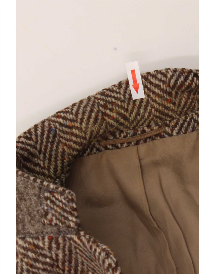 Vintage herre 2-knaps blazerjakke UK 38 medium brun sildeben
