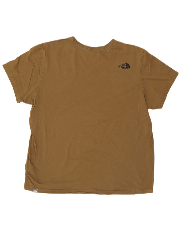 The North Face Mens Graphic T-Shirt Top XL Khaki Cotton