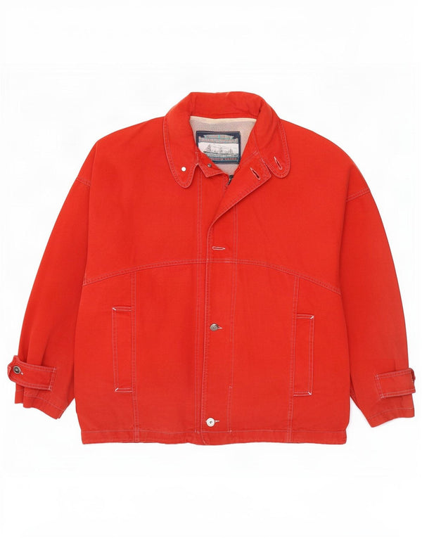 Vintage Herre Yachting Bomber Jacket UK 44 2XL Rød