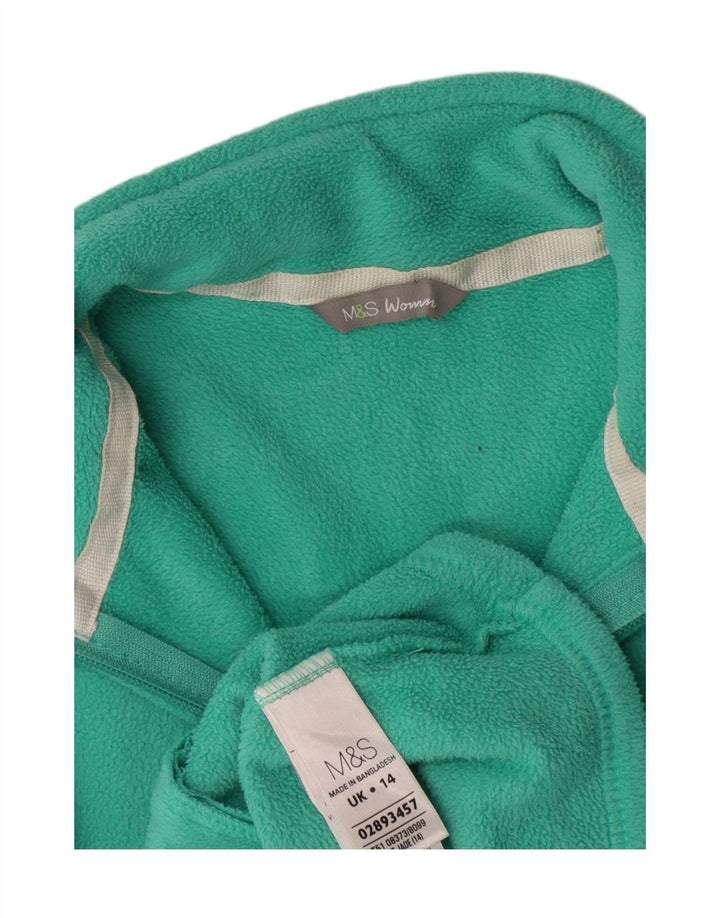 Marks & Spencer Fleecejakke til kvinder UK 14 Stor grøn polyester