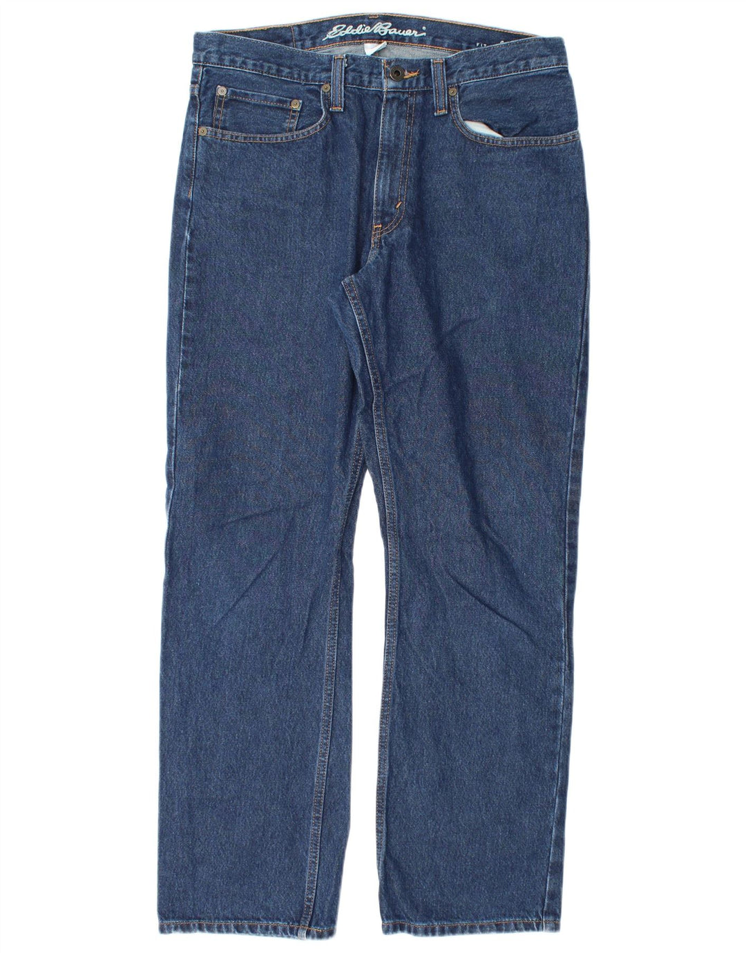 EDDIE BAUER Straight jeans til mænd W32 L30 Blå Bomuld