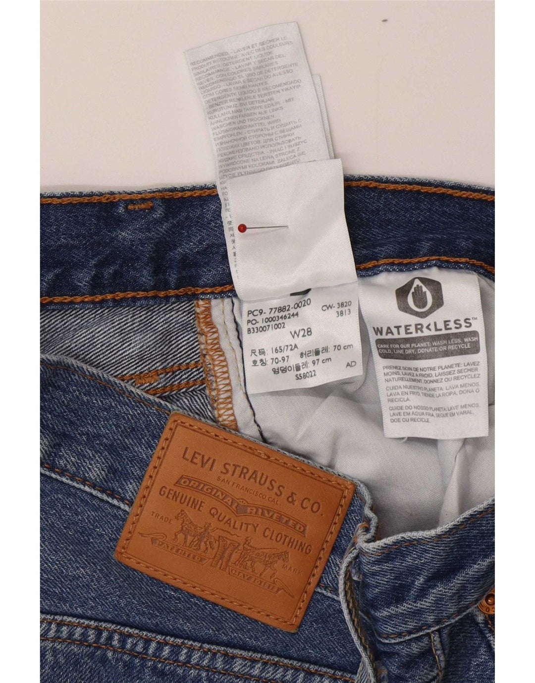 Levi's denimnederdel til kvinder W28 Mellemblå bomuld