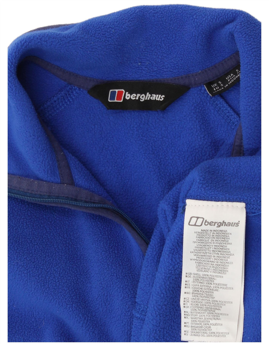Berghaus Fleece Jumper med lynlås til mænd Lille blå polyester