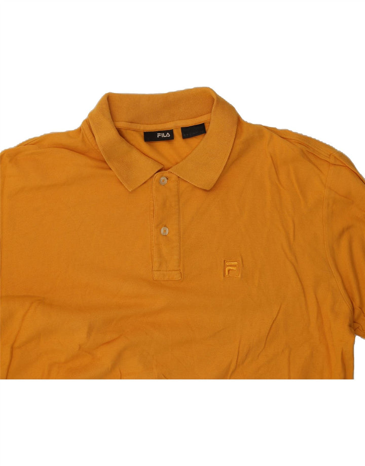 FILA Mens Polo Shirt XL Yellow Vintage Fila and Second-Hand Fila from Messina Hembry 