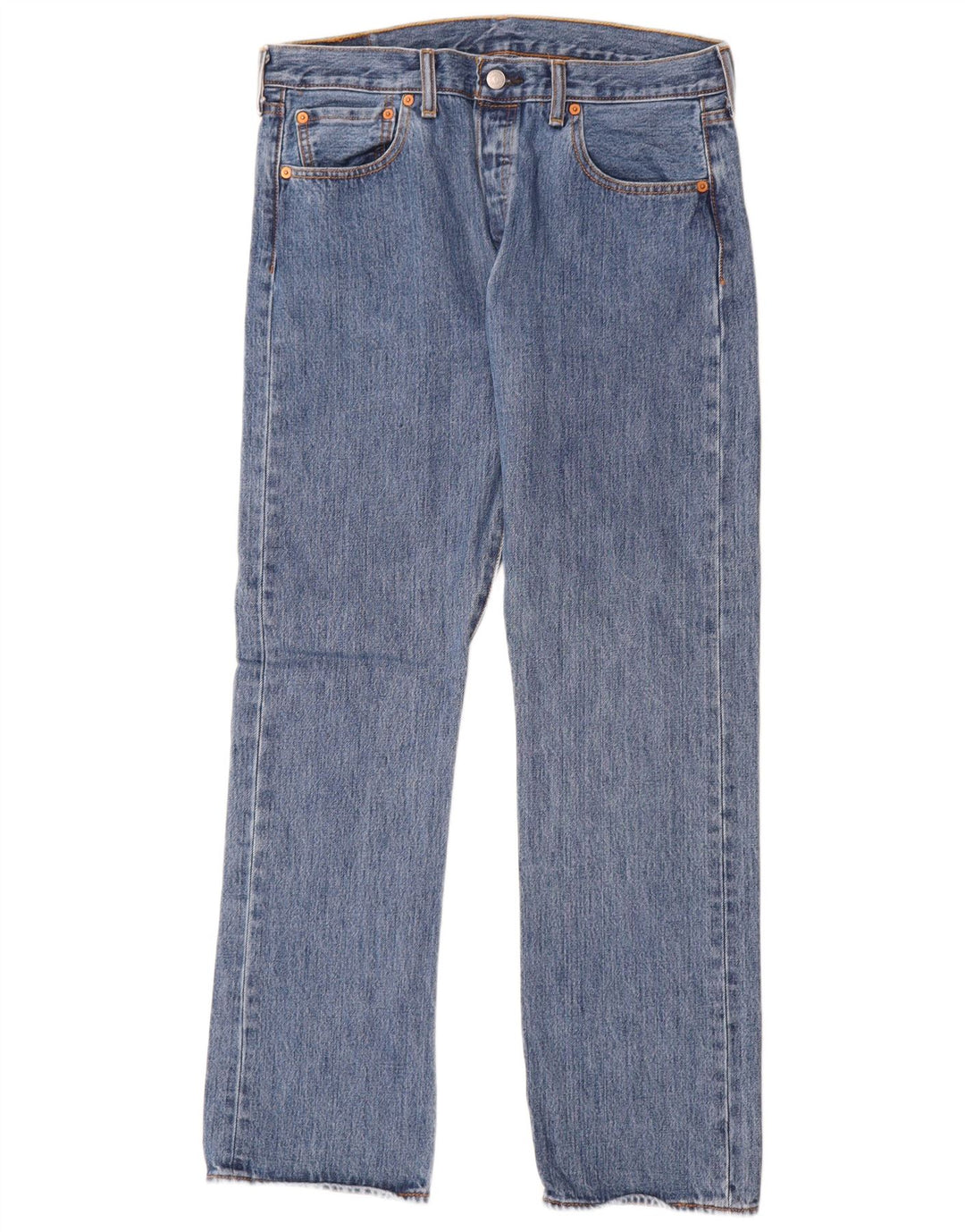 Levi's Herre 501 lige jeans W34 L32 blå bomuld
