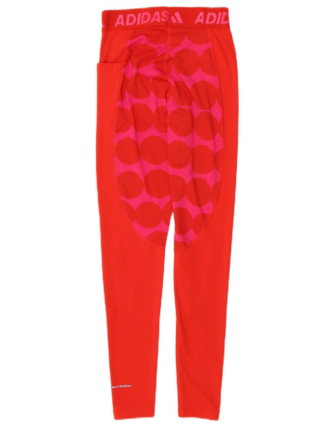 ADIDAS Dame Tech Fit Grafiske Leggings UK 8/10 Small Red Polka Dot