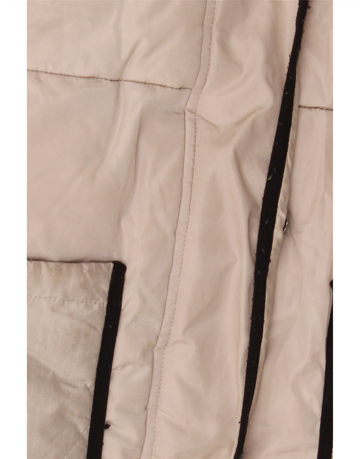 Ted Baker piger grafisk hætte polstret frakke 9-10 år beige polyester