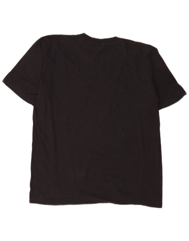 FILA Mens Graphic T-Shirt Top Large Black Cotton