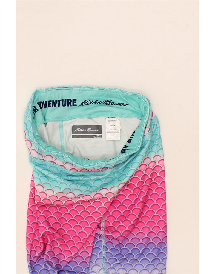 EDDIE BAUER Girls Leggings 7-8 Years Small Multicoloured Colourblock Vintage Eddie Bauer and Second-Hand Eddie Bauer from Messina Hembry 