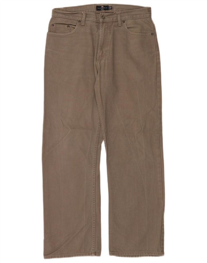 Marks & Spencer Herre Blue Harbor Straight Jeans W32 L29 Beige Bomuld