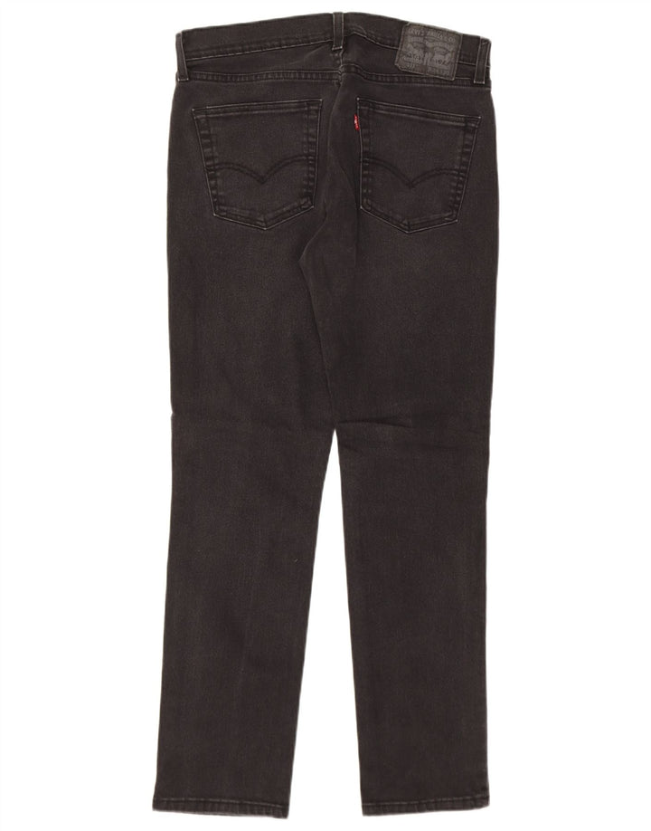 LEVI'S Womens 511 Slim Jeans W34 L30 Black Cotton