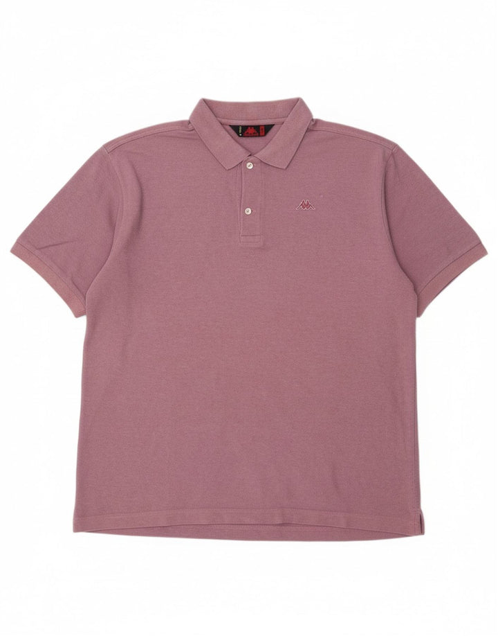 KAPPA Mens Polo Shirt Large Pink Cotton Classic
