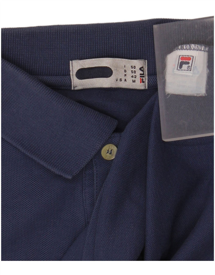 FILA Langærmet Polo Shirt til mænd IT 50 Medium Blå Bomuld