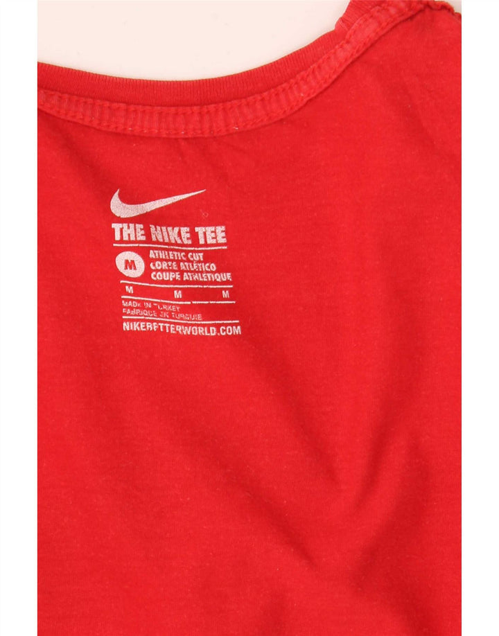 Nike Herre Athletic Cut Grafisk T-Shirt Top Medium Rød