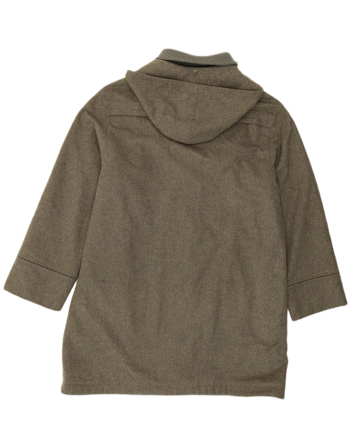 Merlet Herre Hætteoverfrakke IT 50 Stor Khaki Uld