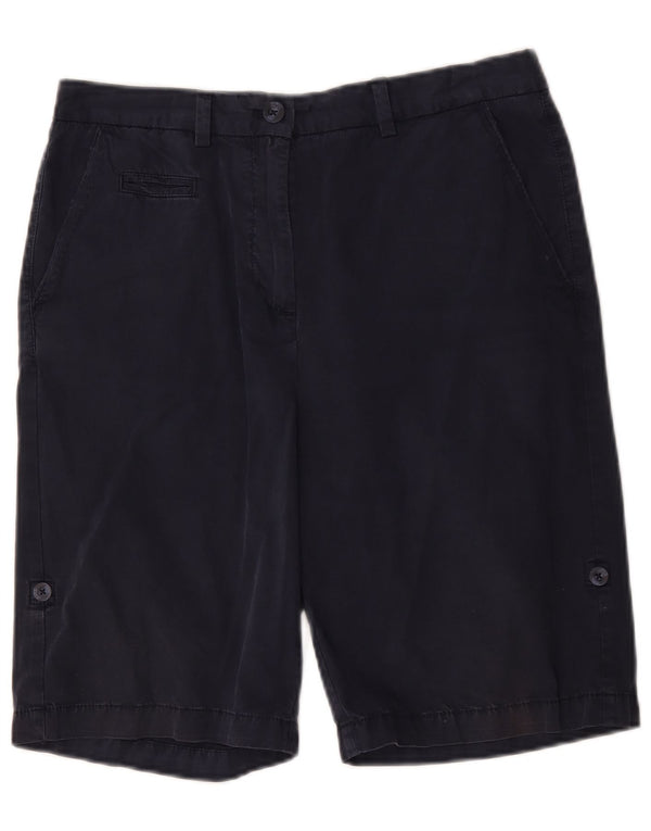 Marks & Spencer Dame Chino Shorts med høj talje UK 12 Medium W32 Navy Blue