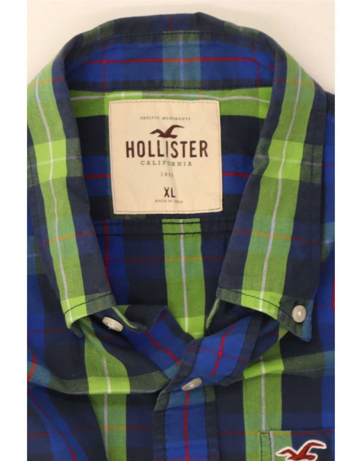 Hollister herreskjorte XL blå ternet