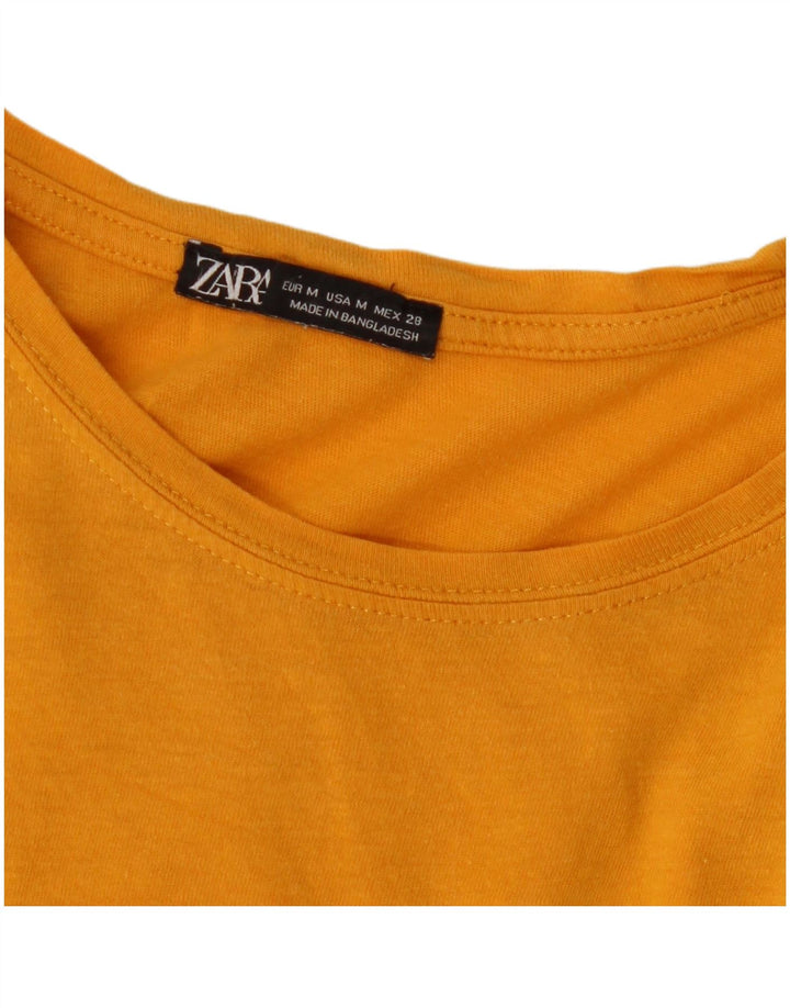 Zara T-Shirt Top UK 14 Medium Gul