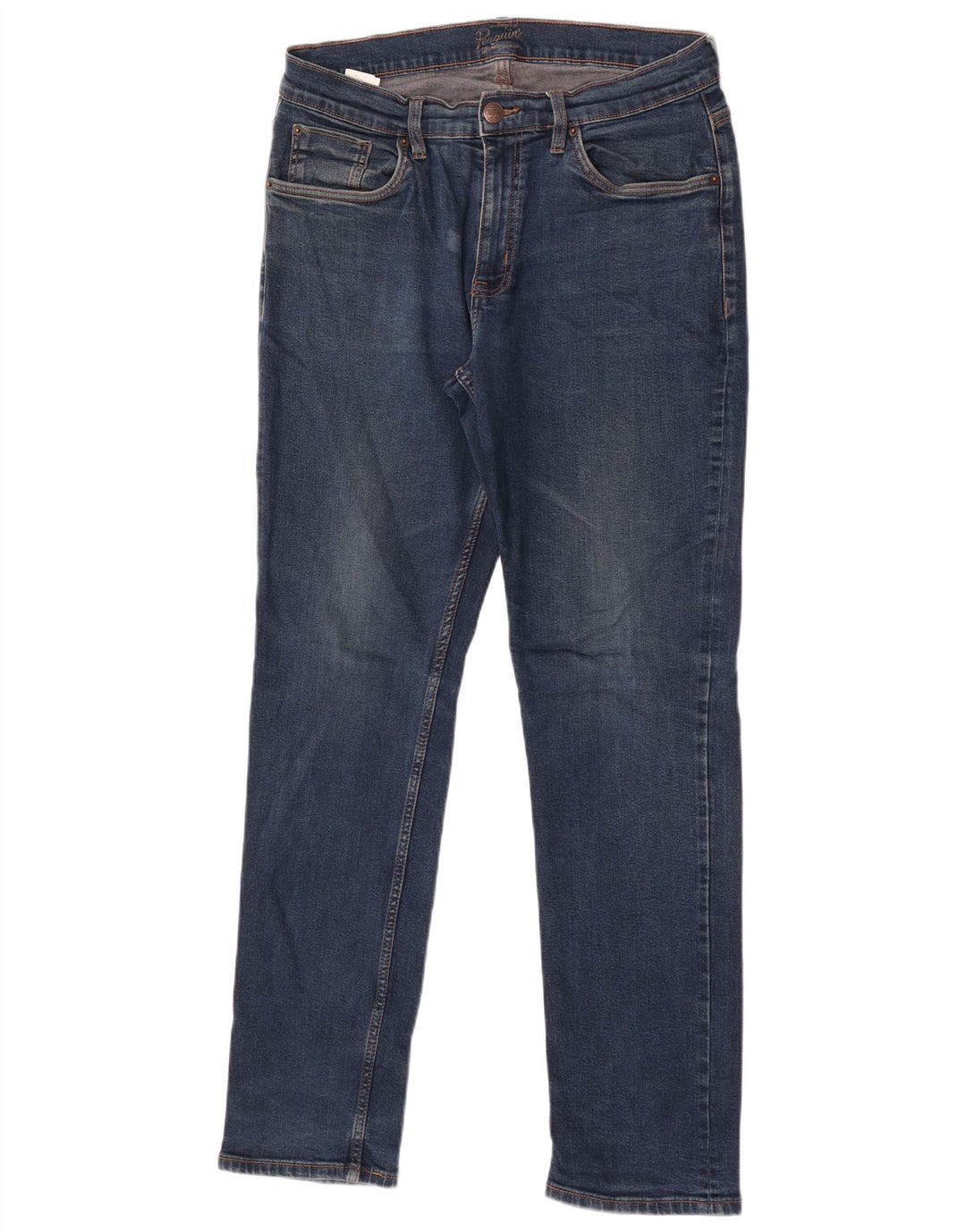 Penguin Herre Slim Jeans W34 L32 Blå Bomuld