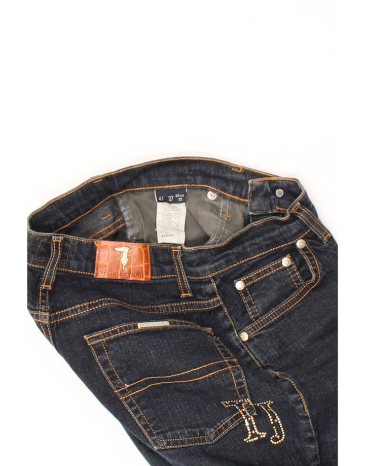 TRUSSARDI Womens Bootcut Jeans W25 L28 Navy Blue Cotton Vintage Trussardi and Second-Hand Trussardi from Messina Hembry 