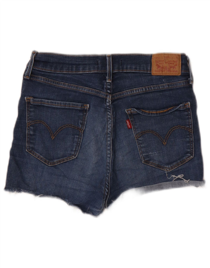LEVI'S Dame 720 højtaljede denimshorts W28 Mellemblå bomuld